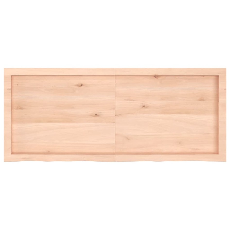 Encimera de baño madera maciza sin tratar 120x50x(2-4)