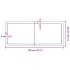 Encimera de baño madera maciza sin tratar 120x50x(2-4)
