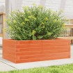 Jardinera de madera maciza pino marrón cera 70x40x23 cm