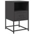 Mesitas de noche 2 uds acero negra 36x39x60,5