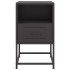 Mesitas de noche 2 uds acero negra 36x39x60,5