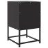 Mesitas de noche 2 uds acero negra 36x39x60,5