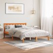 Cama sin colchón madera maciza de pino marrón cera 120x200 cm