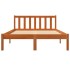 Cama sin colchón madera maciza de pino marrón cera 120x200