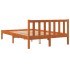 Cama sin colchón madera maciza de pino marrón cera 120x200