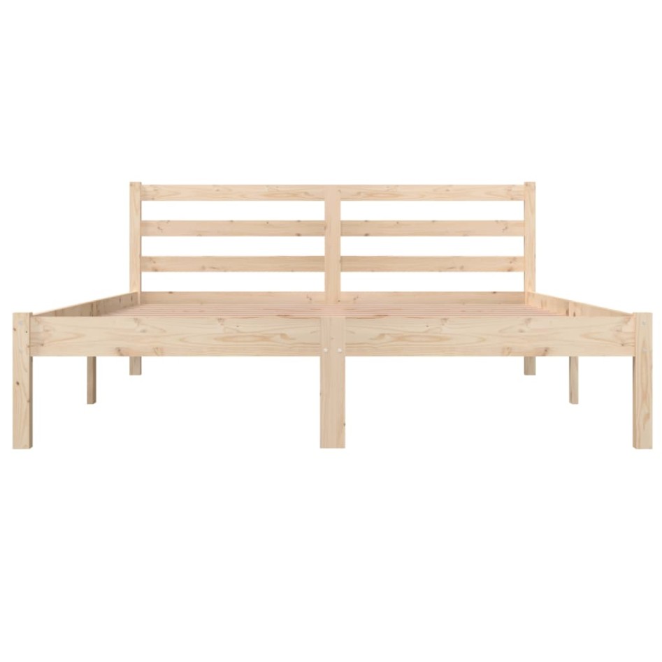Estructura de cama sin colchón madera maciza pino 140x190