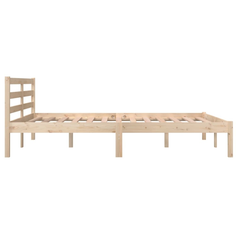 Estructura de cama sin colchón madera maciza pino 140x190
