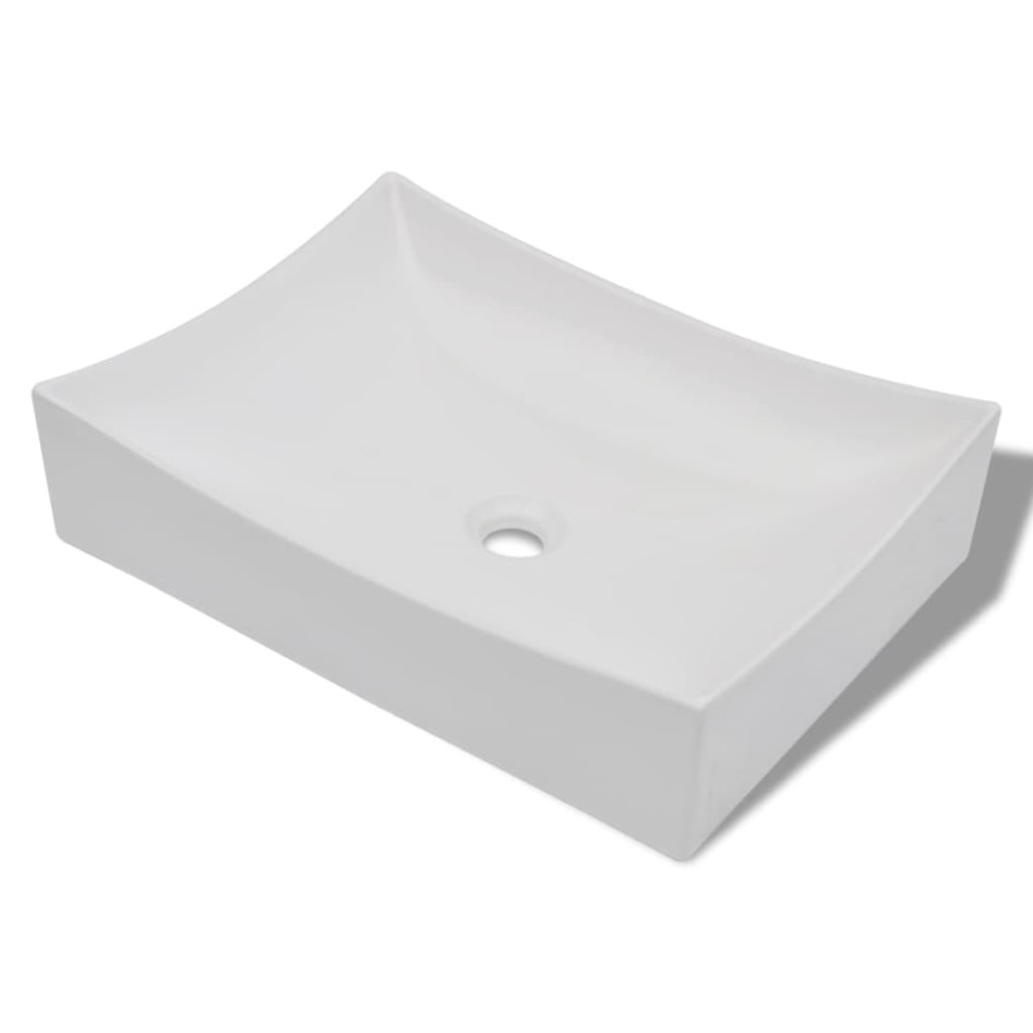 Lavabo de cerámica porcelana Art blanco con