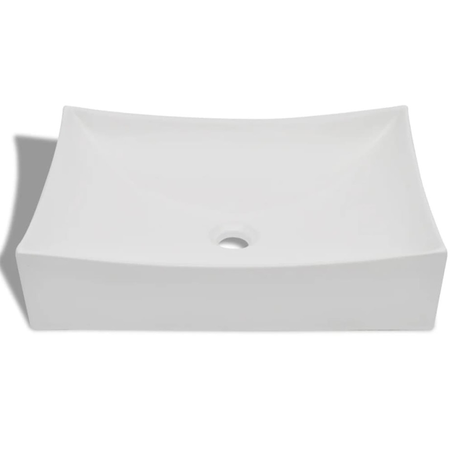 Lavabo de cerámica porcelana Art blanco con