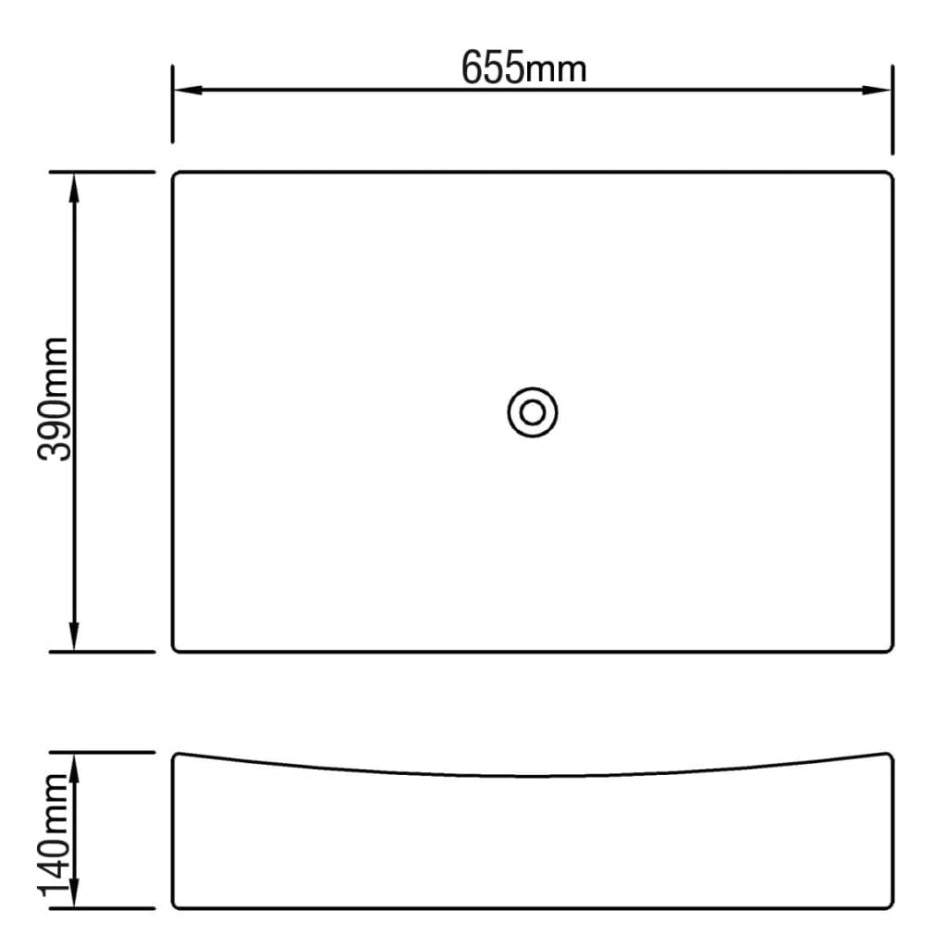 Lavabo de cerámica porcelana Art blanco con