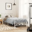 Estructura cama sin colchón con estribo metal blanco 80x200 cm