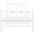 Estructura cama sin colchón con estribo metal blanco 80x200