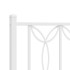 Estructura cama sin colchón con estribo metal blanco 80x200