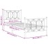 Estructura cama sin colchón con estribo metal blanco 80x200