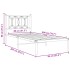 Estructura cama sin colchón con cabecero metal negro 80x200