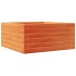 Jardinera de madera maciza de pino marrón cera 50x50x23