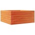 Jardinera de madera maciza de pino marrón cera 50x50x23