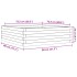 Jardinera de madera maciza de pino 80x80x23