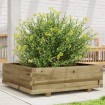 Jardinera de madera de pino impregnada 80x80x26,5 cm