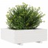 Jardinera de madera maciza de pino blanco 70x70x26,5
