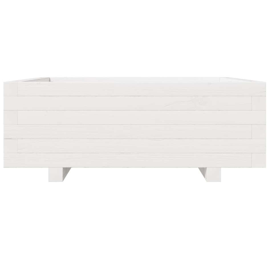Jardinera de madera maciza de pino blanco 70x70x26,5