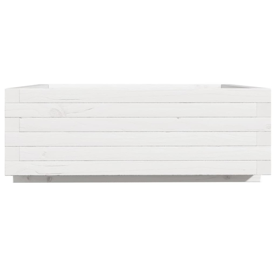 Jardinera de madera maciza de pino blanco 70x70x26,5