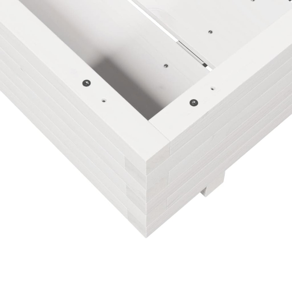 Jardinera de madera maciza de pino blanco 70x70x26,5