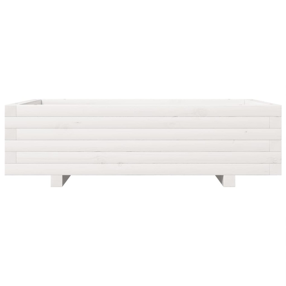 Jardinera de madera maciza de pino blanco 90x40x26,5