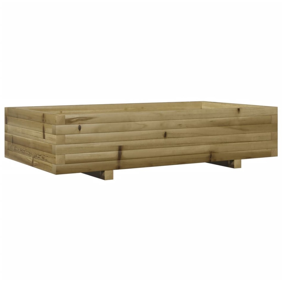 Jardinera de madera de pino impregnada 110x60x26,5