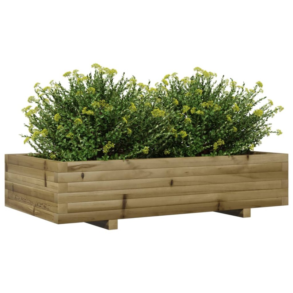 Jardinera de madera de pino impregnada 110x60x26,5