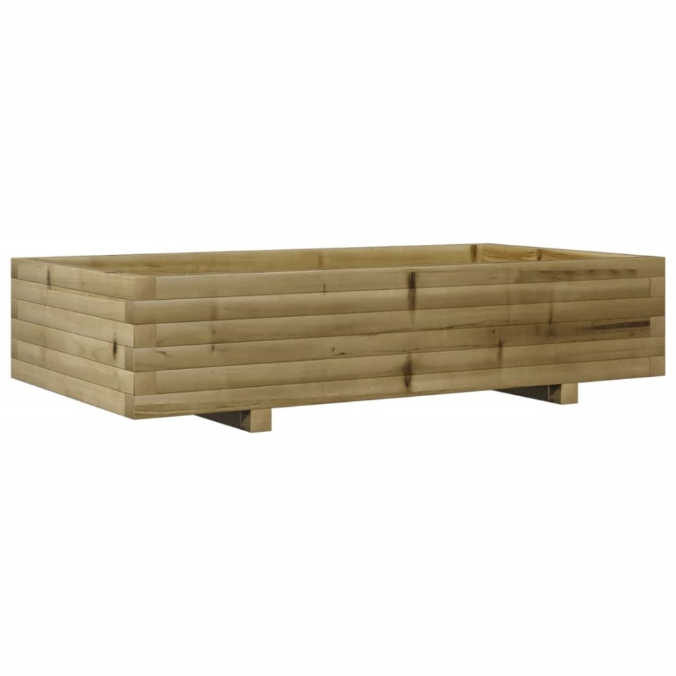 Jardinera de madera de pino impregnada 110x60x26,5