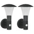 Apliques de exterior con sensor 2 uds acero inoxidable
