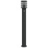 Lámpara de suelo de exterior con sensor acero negro 110
