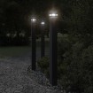 Lámpara de suelo de exterior con enchufe aluminio negro 110 cm