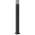 Lámpara de suelo de exterior con enchufe aluminio negro 110