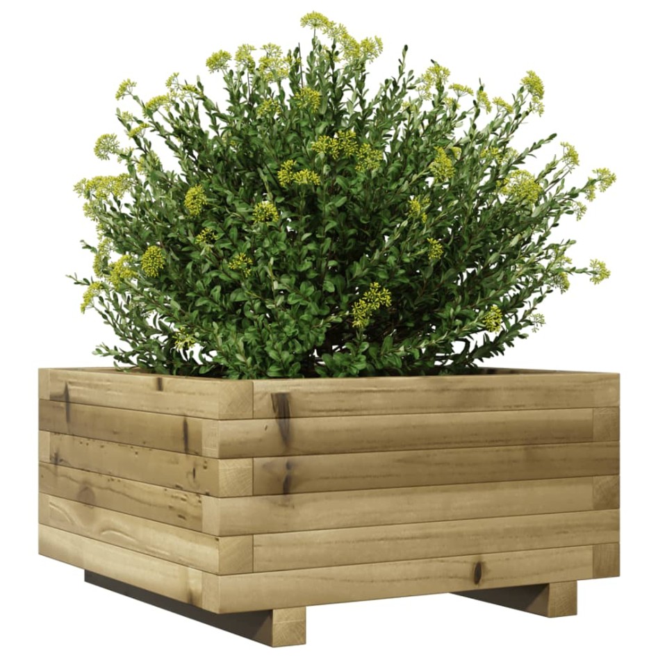 Jardinera de madera de pino impregnada 50x50x26,5