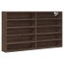 Vitrina de madera de ingeniería marrón roble 100x15x58