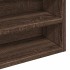 Vitrina de madera de ingeniería marrón roble 100x15x58