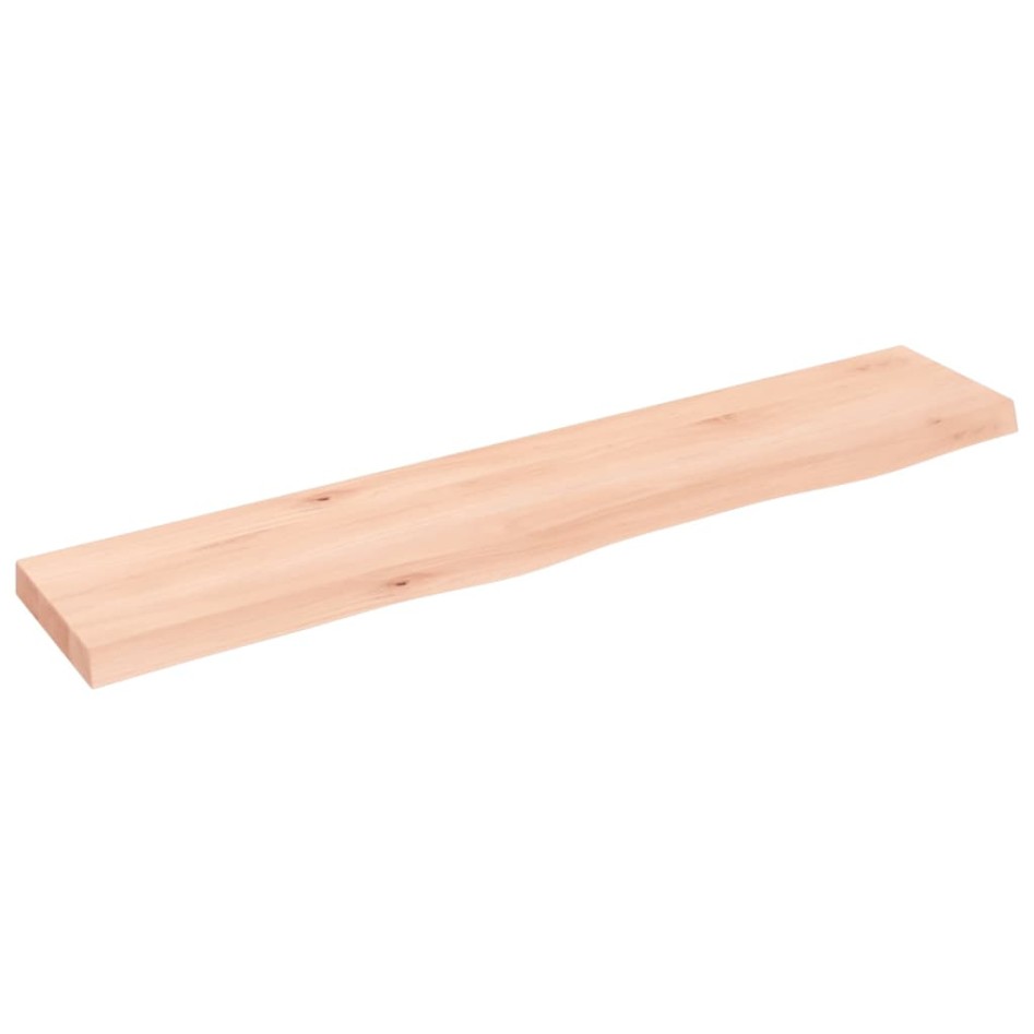 Estante de pared madera maciza de roble sin tratar 100x20x4