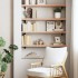 Estante de pared madera maciza de roble sin tratar 100x20x4