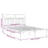 Estructura cama sin colchón con cabecero metal negro 135x190