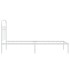 Estructura cama sin colchón con cabecero metal blanco 80x200