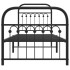 Estructura cama sin colchón con estribo metal negro 80x200