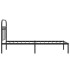 Estructura cama sin colchón con cabecero metal negro 75x190