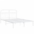 Estructura cama sin colchón con cabecero metal blanco