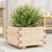 Jardinera de madera maciza de pino 40x40x26,5 cm