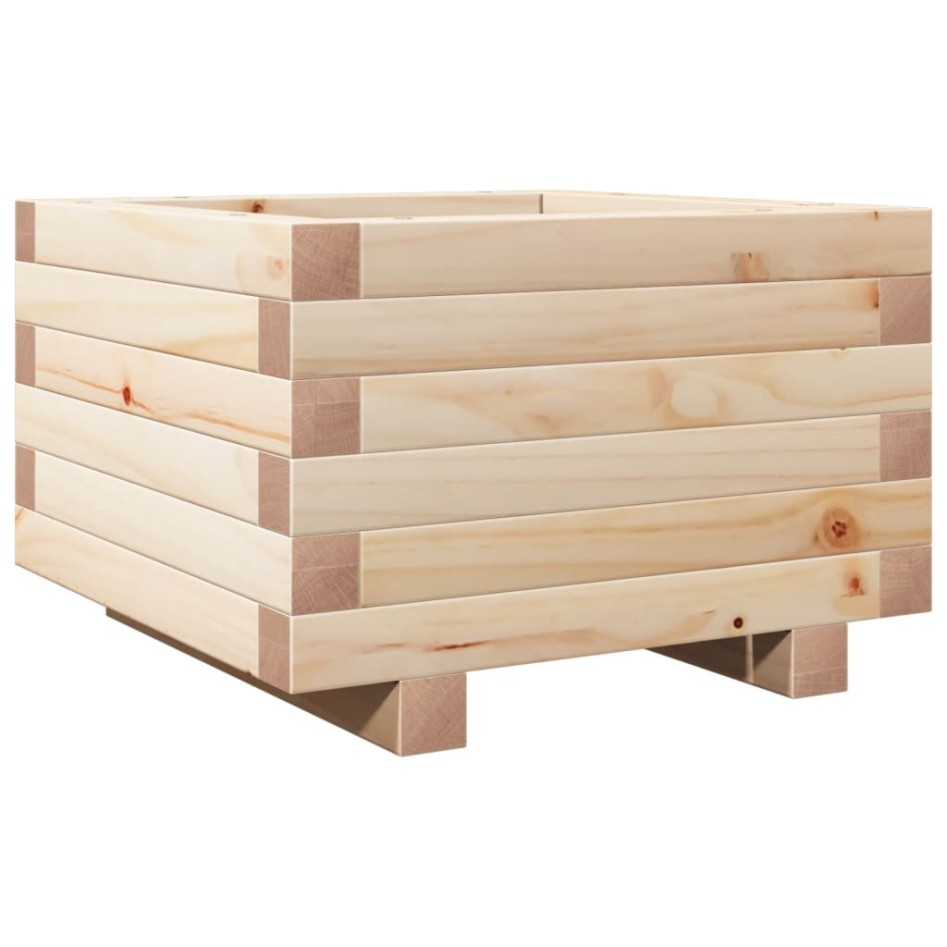 Jardinera de madera maciza de pino 40x40x26,5