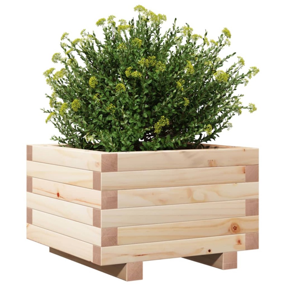 Jardinera de madera maciza de pino 40x40x26,5