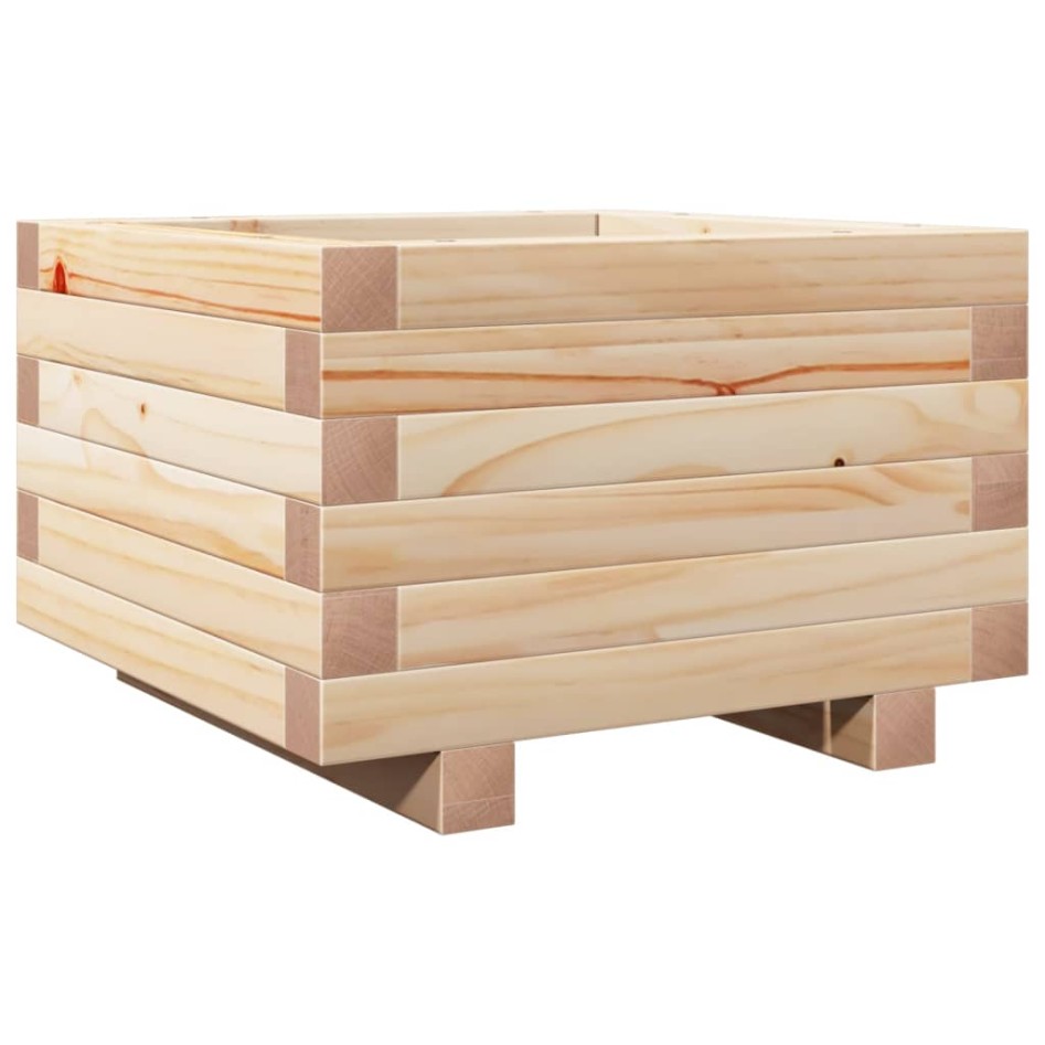 Jardinera de madera maciza de pino 40x40x26,5