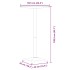 Mesa bar exterior altura ajustable aluminio Ø59,5x70/109,5